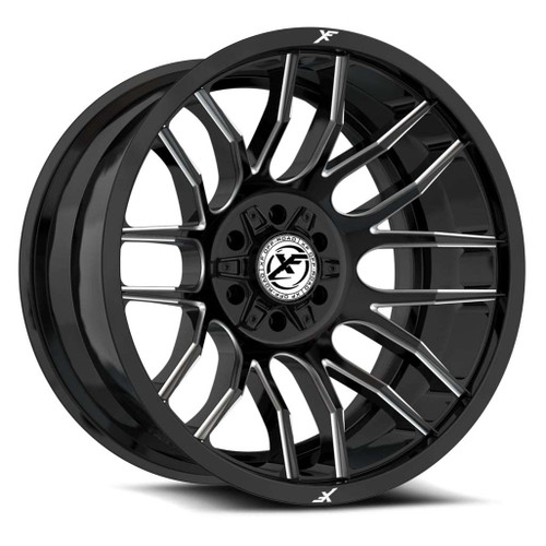 XF Off-Road Xf-232 Wheels Rims 17x9 5x127 (5x5) 5x5.5 (5x139.7) Black Milled 0mm | XF-2321790430GBML