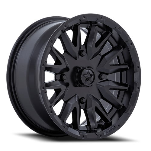 Msa Offroad M49 Creed Atv Utv Wheel 24x7 4x156 Matte Black 0mm - MINIMUM PURCHASE OF 4 WHEELS - FREE T-SHIRT INCLUDED! | MA049MX24704400
