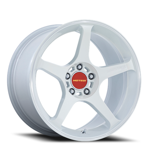 Motegi Mr159 Battle V Wheel 18x9.5 5x100 Matsuri White Pearl w/ Machined Lip Stripe 38mm - FREE T-SHIRT INCLUDED! | MR159WD18955M38
