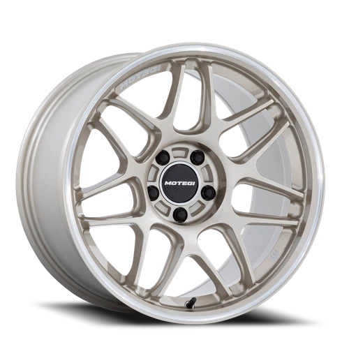 Motegi Mr158 Tsubaki Wheel 18x8.5 5x114.3 Motorsport Gold w/ Machined Lip 35mm - FREE T-SHIRT INCLUDED! | MR158GD18851235