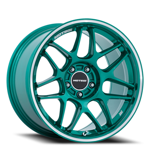 Motegi Mr158 Tsubaki Wheel 18x9.5 5x120 Hokkaido Green w/ Machined Lip 25mm - FREE T-SHIRT INCLUDED! | MR158ED18955225