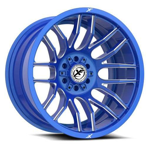 Xf Off-Road Xf-232 Wheels Rims 20x9 6x135 6x139.7 Anodized Blue & Milled 12mm | XF-232209061351397+12ABML