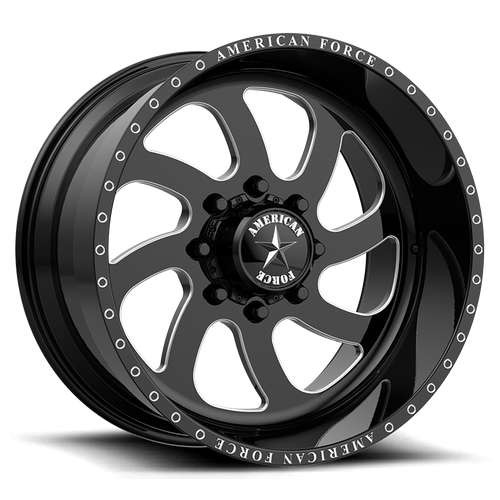 American Force Afw 76 Blade Ss Wheels Rims 22x14 6x135 Gloss Black Machined -73mm | AFTK76RW87-2-20
