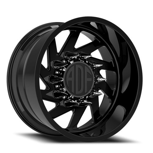 Adf Contractor Right Wheel 24x12 8x165.1 Gloss Black -40mm - FREE T-SHIRT INCLUDED! - MINIMUM PURCHASE OF 4 WHEELS | S203GB241222-40R