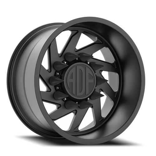 Adf Contractor Right Wheel - 24x12 8x165.1 Satin Black -40mm - FREE T-SHIRT INCLUDED! - MINIMUM PURCHASE OF 4 WHEELS | S203SB241221-40R