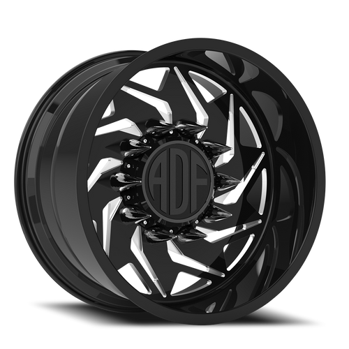 Adf Flex Left Wheel 26x16 5x127 Gloss Black/Machined -101mm - FREE T-SHIRT INCLUDED! - MINIMUM PURCHASE OF 4 WHEELS | S205BM261611-101L