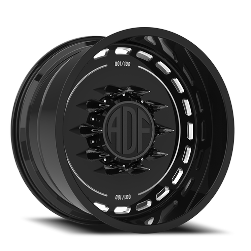 Adf Ltd Wheel 24x12 8x165.1 Gloss Black/Machined -40mm - FREE T-SHIRT INCLUDED! - MINIMUM PURCHASE OF 4 WHEELS | S204BM241222-40