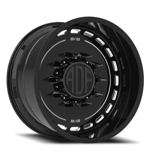 Adf Ltd Wheel 24x14 5x139.7 Gloss Black/Machined -76mm - FREE T-SHIRT INCLUDED! - MINIMUM PURCHASE OF 4 WHEELS | S204BM241414-76