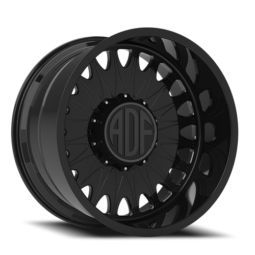 Adf Roulette Wheel - 24x14 6x139.7 Gloss Black -76mm - FREE T-SHIRT INCLUDED! - MINIMUM PURCHASE OF 4 WHEELS | S305GB241417-76