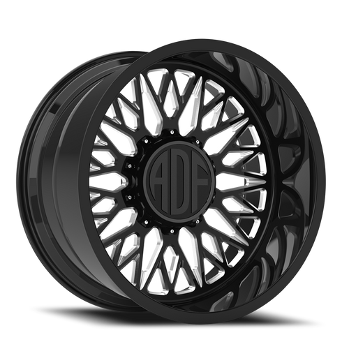 Adf Techno Mesh Wheel 22x12 5x135 Gloss Black/Machined -40mm - FREE T-SHIRT INCLUDED! | S303BM221212-40