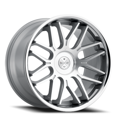 Blaque Diamond Bd-27 Wheel 20x11 5x120 Silver Machined w/ Stainless Lip 42mm - FREE T-SHIRT INCLUDED! | PW#350