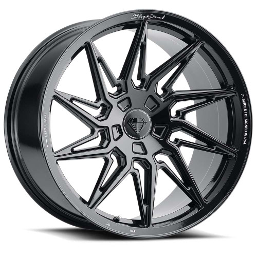Blaque Diamond Bd-F20 Wheels Rims 20x10 5x115 Gloss Black 15mm | PW#512v2