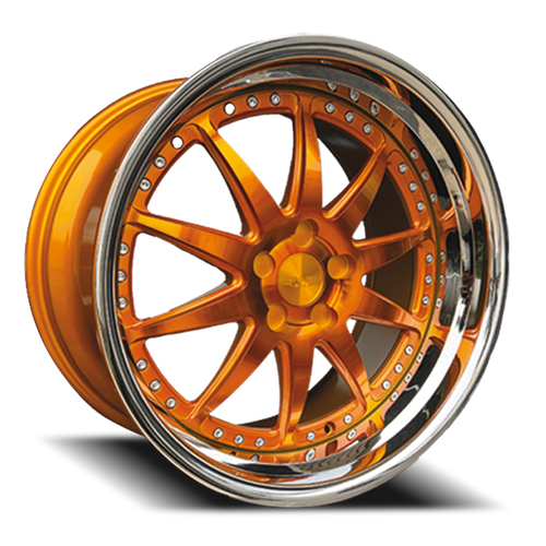 DOORBUSTER PRICING! - Rennen Csl-1 Wheel 20x10 5x112 Tinted Gold w/ Chrome Step Lip 38mm - FREE T-SHIRT INCLUDED! | SL120100H038CTY101