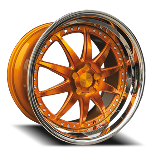 DOORBUSTER PRICING! - Rennen Csl-1 Wheel 20x10 5x114.3 Tinted Gold w/ Chrome Step Lip 38mm - FREE T-SHIRT INCLUDED! | SL120100I038CTY101