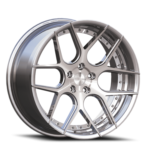 DOORBUSTER PRICING! - Rennen Csl-4 Wheel 22x10.5 5x112 Silver Machined w/ Chrome Bolts 42mm - FREE T-SHIRT INCLUDED! | SL422105H042CSMSMI