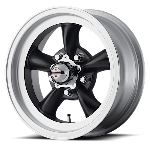 American Racing Vn105 Torq Thrust D Wheel 15x4.5 5x120.65 Satin Black With Machined Lip -15mm - FREE T-SHIRT INCLUDED! | VN1055461B