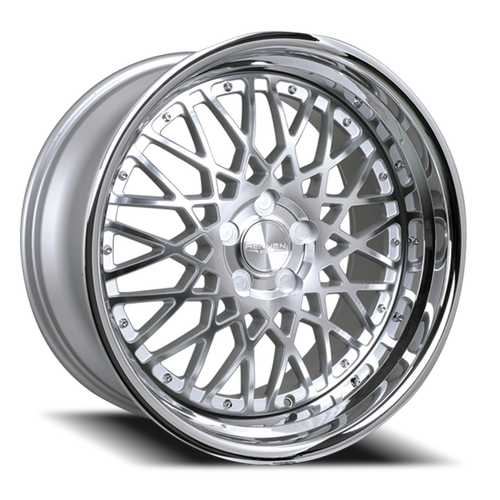 DOORBUSTER PRICING! - Rennen Csl-5 Wheel 20x8.5 5x120 Silver Brushed w/ Chrome Step Lip 25mm - FREE T-SHIRT INCLUDED! | SL520850K025CSX101