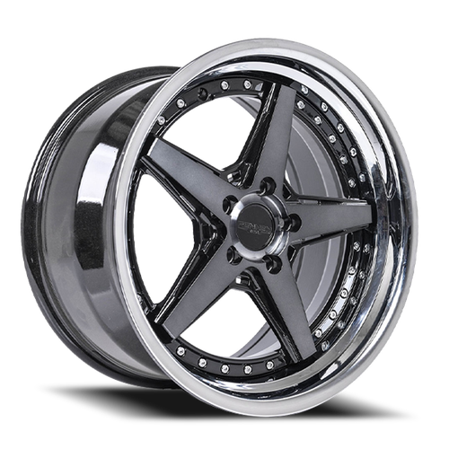 DOORBUSTER PRICING! - Rennen Csl-7 Wheel 20x9 5x112 Tinted Black w/ Chrome Step Lip 33mm - FREE T-SHIRT INCLUDED! | SL720900H033CTB101