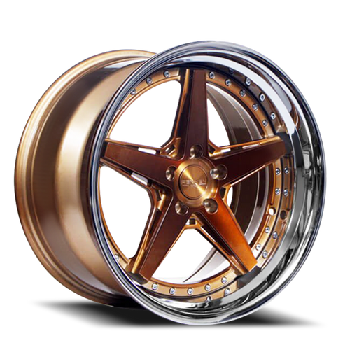 DOORBUSTER PRICING! - Rennen Csl-7 Wheel 20x10.5 5x108 Tinted Bronze w/ Chrome Step Lip 18mm - FREE T-SHIRT INCLUDED! | SL720105F018CTN101