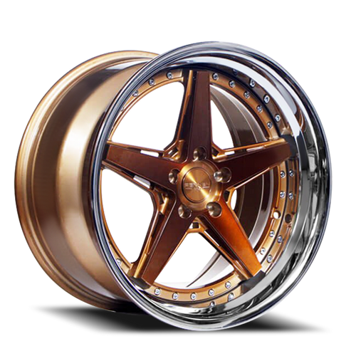 DOORBUSTER PRICING! - Rennen Csl-7 Wheel 20x9 5x114.3 Tinted Bronze w/ Chrome Step Lip 33mm - FREE T-SHIRT INCLUDED! | SL720900I033CTN101