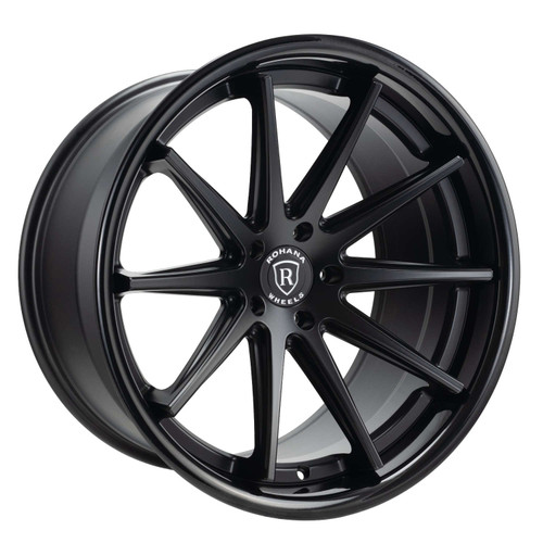 Rohana Rfc10 Wheels Rims 19x8.5 5x112 Matte Black W/ Gloss Black Lip 35mm | RFC1019855112MB35