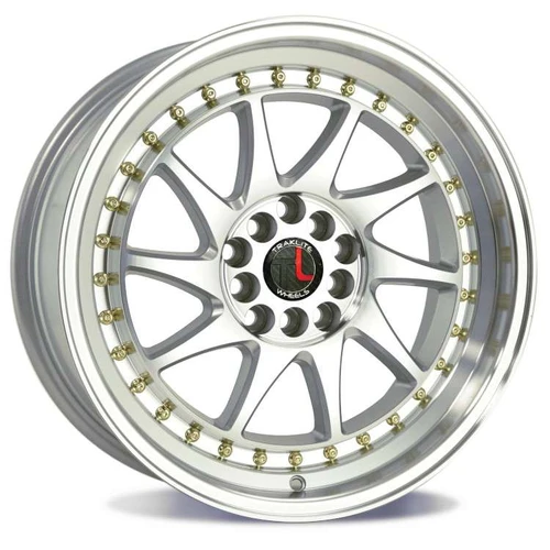 Traklite Turbo Wheels Rims 18x8.5 5x100 5x114.3 Silver W/ Machined Face 35mm | TLTUR-982-107