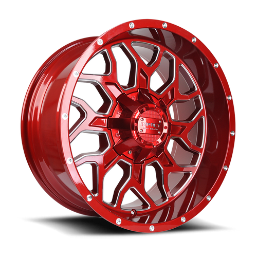 DOORBUSTER PRICING! - Impact Off-Road 813 Wheel 20x10 5x139.7 & 5x127 Red Milled -12mm - FREE T-SHIRT INCLUDED! | 813R-21056-12