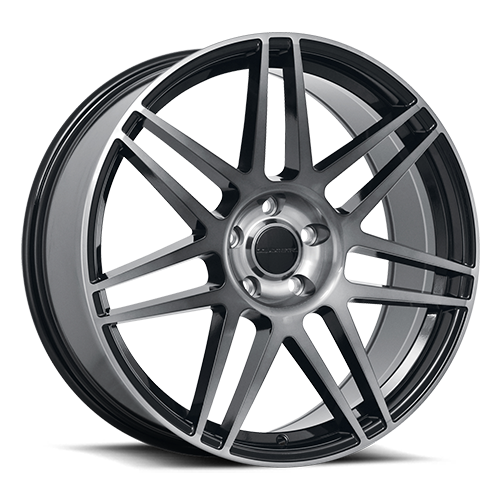 DOORBUSTER PRICING! - Liquid Metal Carbon Wheel 18x8 5x120 Gloss Black Machined 40mm | 42-8812B