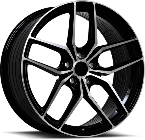 DOORBUSTER PRICING! - Liquid Metal Rotary Wheel 17x7.5 5x114.3 Gloss Black Machined 40mm | 38-7765B