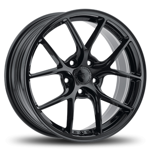 Rock Forged Ff10 Wheels Rims 17x7.5 5x112 Gloss Black 38mm | FF10-1775512+38GB