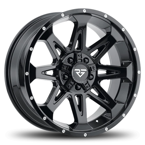 Rock Forged Ff88 Wheels Rims 18x9 6x135 6x139.7 Gloss Black -12mm | FF88-18963539-12GB