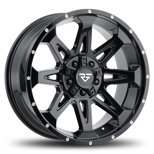Rock Forged Ff88 Wheels Rims 20x9 5x127 5x139.7 Gloss Black 0mm | FF88-200952739-0GB