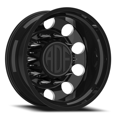 Adf Classic Dually Wheel 20x8.25 8x210 Gloss Black/Machined -167mm - FREE T-SHIRT INCLUDED! | D101BM208226-167
