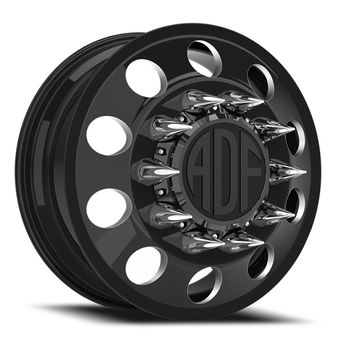 Adf Classic Dually Wheel - 22x8.25 8x165.1 Gloss Black/Machined 144mm - FREE T-SHIRT INCLUDED! | D101BM228221+144