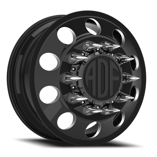 Adf Classic Dually Wheel 24x8.25 8x170 Gloss Black/Machined 144mm - FREE T-SHIRT INCLUDED! | D101BM248223+144