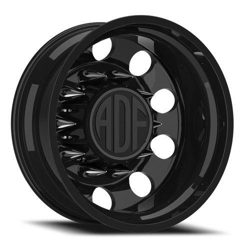 Adf Classic Dually Wheel 24x8.25 8x200 Gloss Black -167mm - FREE T-SHIRT INCLUDED! | D101GB248225-167