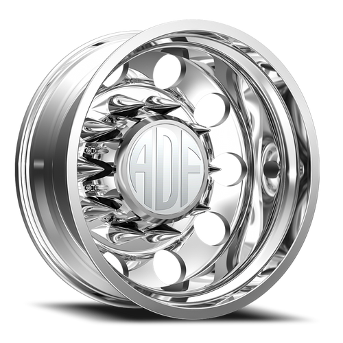 Adf Classic Dually Wheel - 22x8.25 8x165.1 Polished -167mm - FREE T-SHIRT INCLUDED! | D101PP228221-167