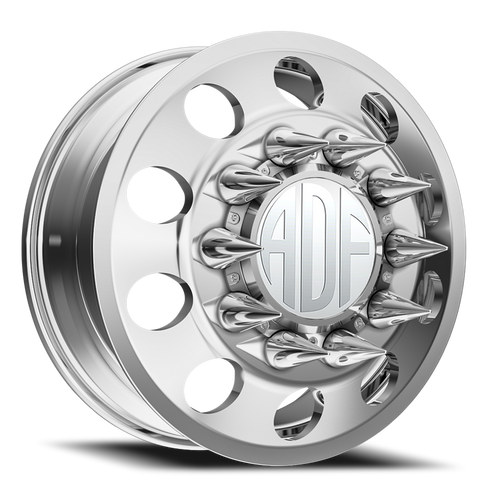 Adf Classic Dually Wheel 22x8.25 8x210 Polished 144mm - FREE T-SHIRT INCLUDED! | D101PP228226+144