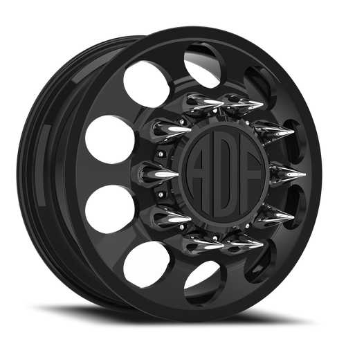 Adf Big Mac Dually Wheel 24x8.25 8x210 Gloss Black 144mm - FREE T-SHIRT INCLUDED! | D102GB248226+144
