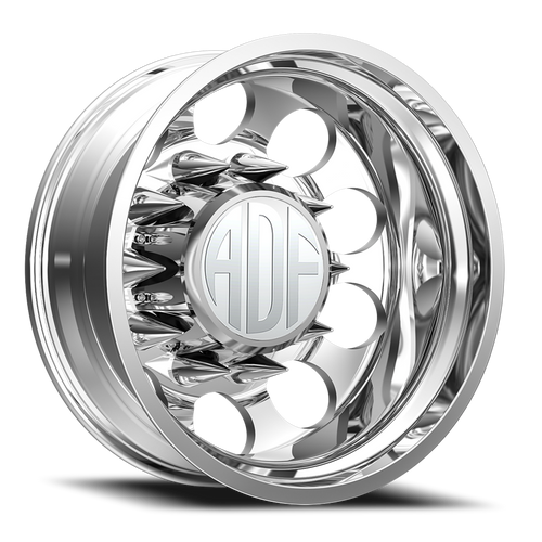 Adf Big Mac Dually Wheel - 22x8.25 8x165.1 Polished -167mm - FREE T-SHIRT INCLUDED! | D102PP228221-167