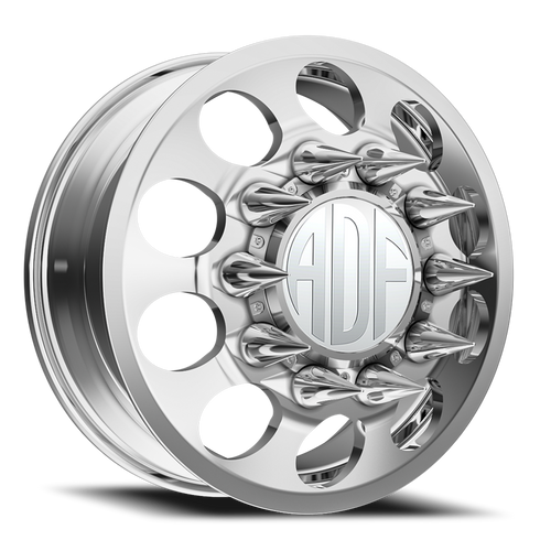 Adf Big Mac Dually Wheel 22x8.25 8x165.1 Polished 144mm - FREE T-SHIRT INCLUDED! | D102PP228222+144