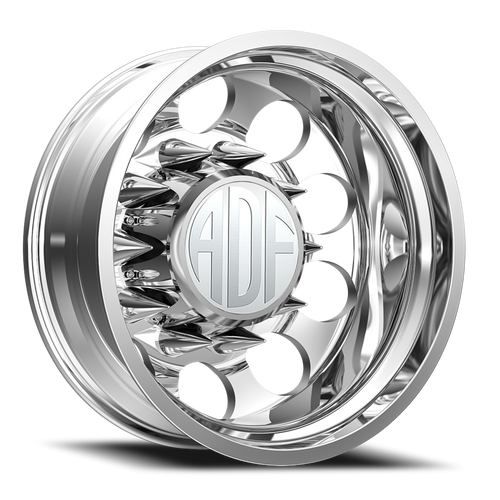 Adf Big Mac Dually Wheel 22x8.25 8x165.1 Polished -167mm - FREE T-SHIRT INCLUDED! | D102PP228222-167