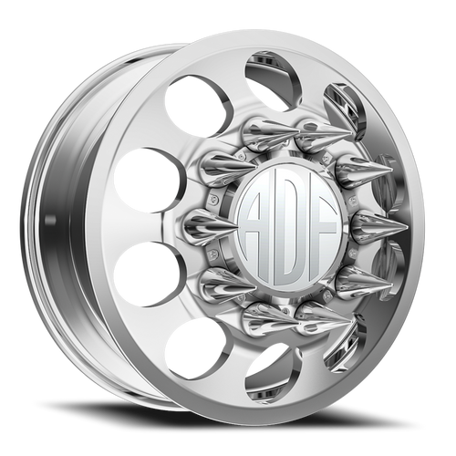 Adf Big Mac Dually Wheel 24x8.25 8x165.1 Polished 144mm - FREE T-SHIRT INCLUDED! | D102PP248222+144