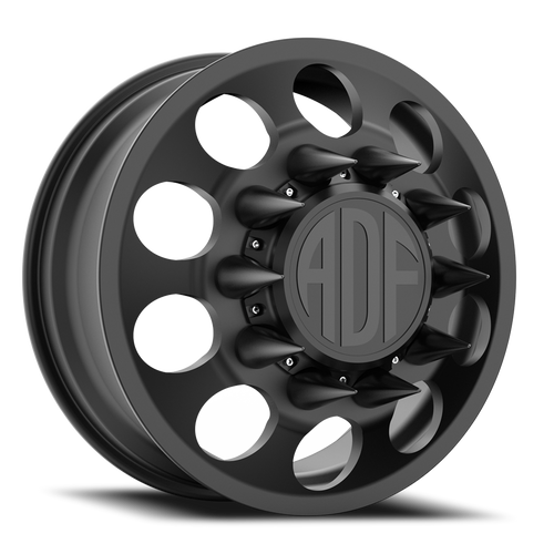 Adf Big Mac Dually Wheel 22x8.25 8x210 Satin Black 144mm - FREE T-SHIRT INCLUDED! | D102SB228226+144