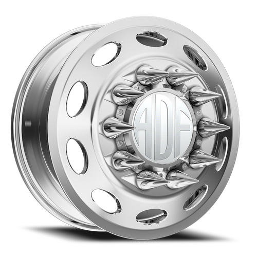 Adf Peterson Dually Wheel 20x8.25 10x225 Polished 144mm - FREE T-SHIRT INCLUDED! | D103PP208227+144