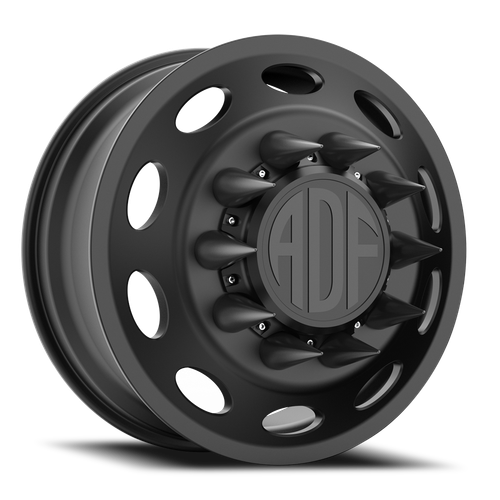 Adf Peterson Dually Wheel - 22x8.25 8x165.1 Satin Black 144mm - FREE T-SHIRT INCLUDED! | D103SB228221+144