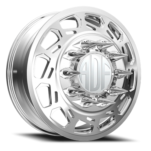 Adf Payload Left Dually Wheel 28x8.25 8x165.1 Polished 132mm - FREE T-SHIRT INCLUDED! - MINIMUM PURCHASE OF 4 WHEELS | D201PP288222+132L