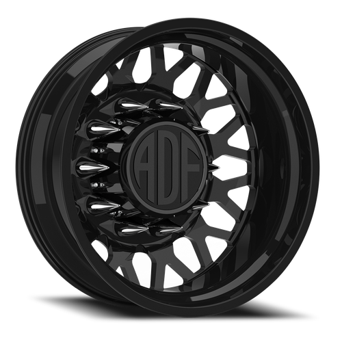 Adf Hot Shot Dually Wheel 24x8.25 8x165.1 Gloss Black -167mm - FREE T-SHIRT INCLUDED! | D202GB248222-167