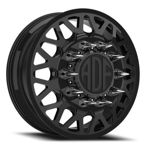 Adf Hot Shot Dually Wheel 24x8.25 8x170 Gloss Black 144mm - FREE T-SHIRT INCLUDED! | D202GB248223+144
