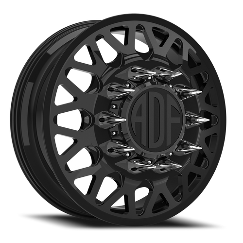 Adf Hot Shot Dually Wheel 24x8.25 8x210 Gloss Black 144mm - FREE T-SHIRT INCLUDED! | D202GB248226+144